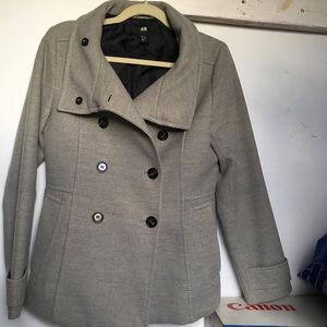 🧥H&M Grey Peacoat
